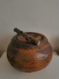 Boite en grès cuisson Anagama . La BORNE