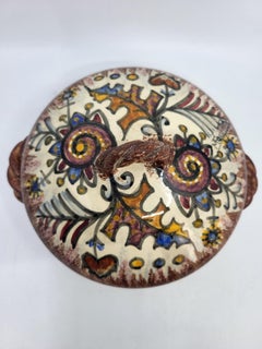 Boite Paul Fouillen Quimper en céramique Art Déco Francia