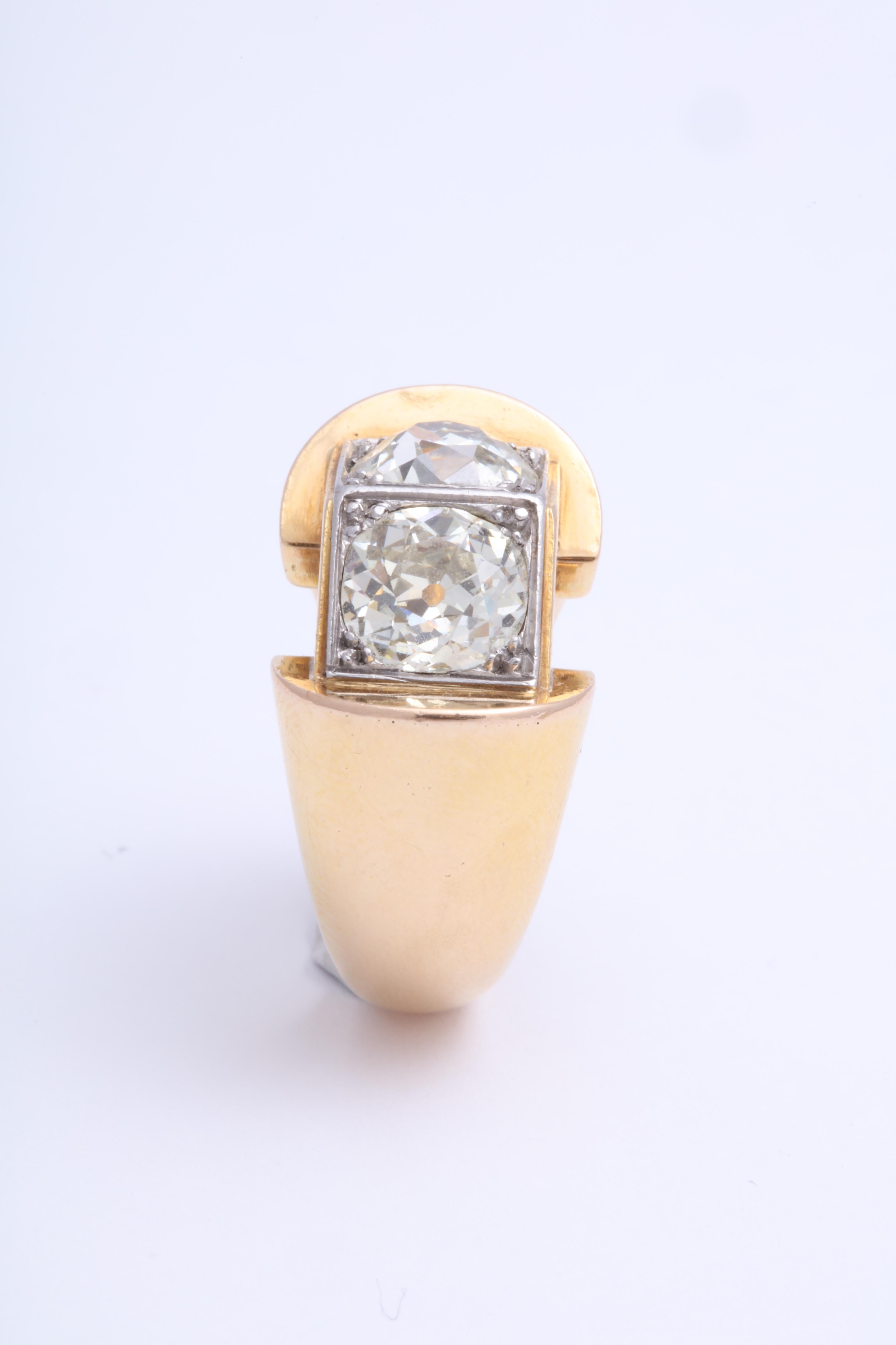Retro Boivin Diamond Cocktail Ring For Sale