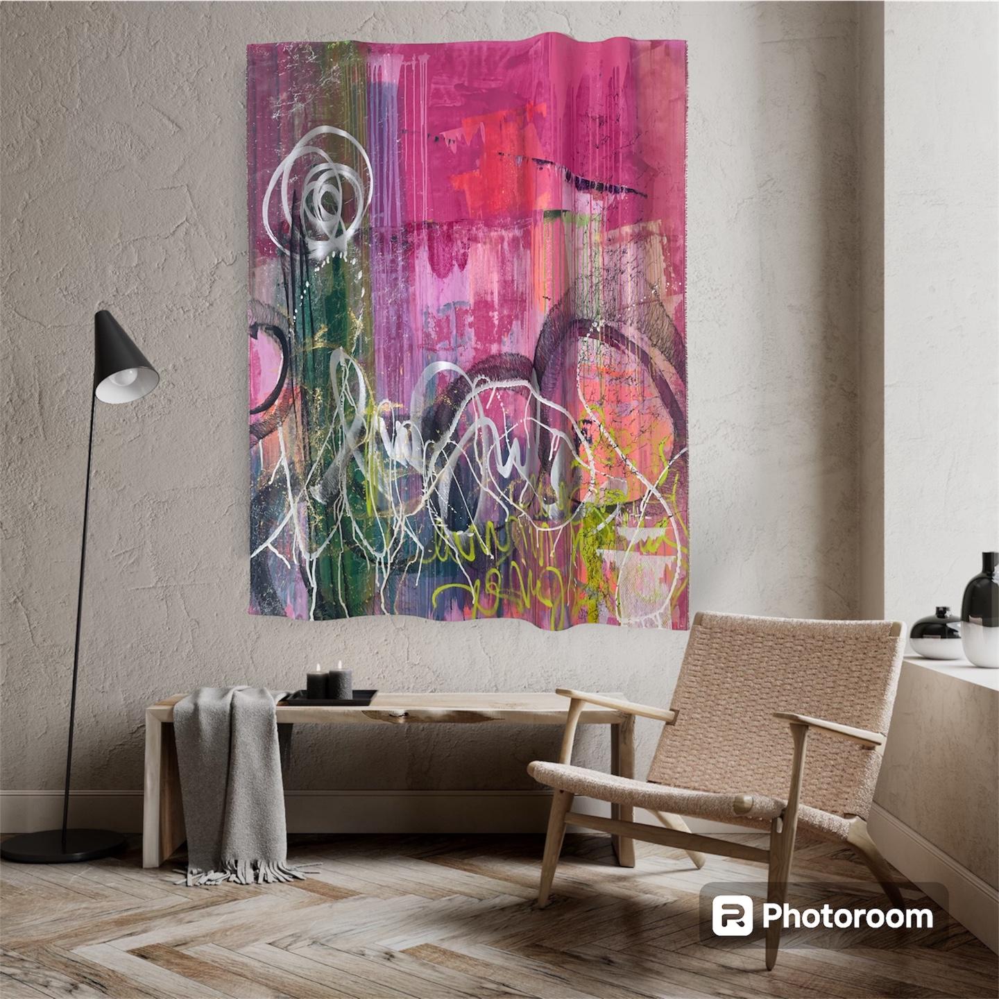 Bloom - Pink Abstract Painting by Bojana Ilic - Bojitt