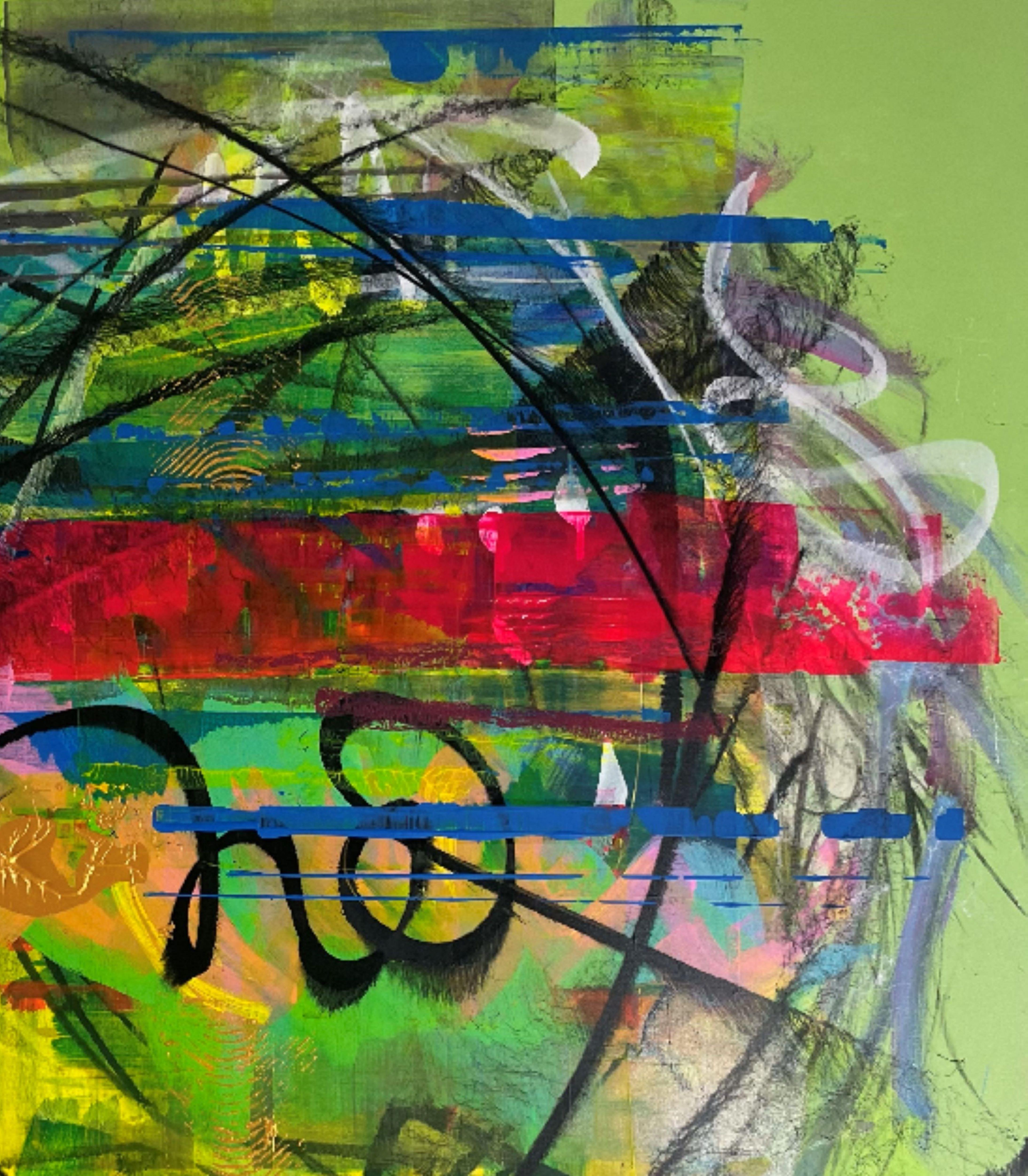 Olive Valley – Painting von Bojana Ilic - Bojitt