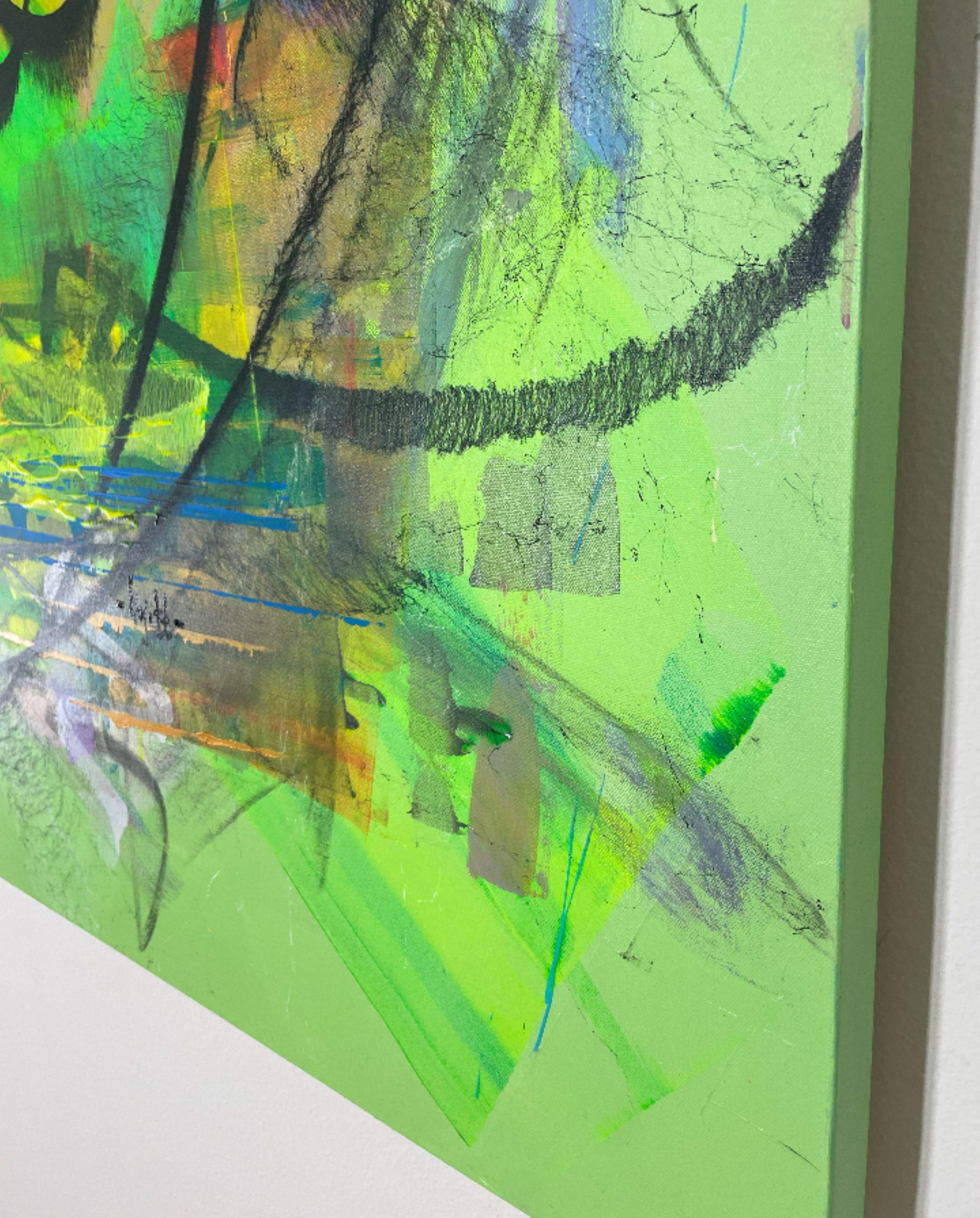 Olive Valley (Abstrakt), Painting, von Bojana Ilic - Bojitt