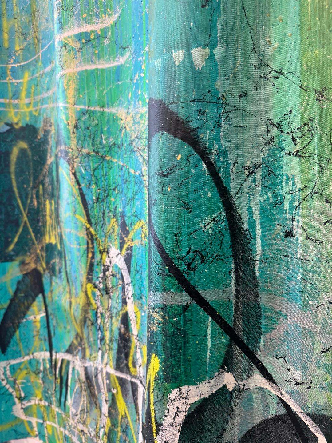 Il seme - Abstract Painting Blu di Bojana Ilic - Bojitt