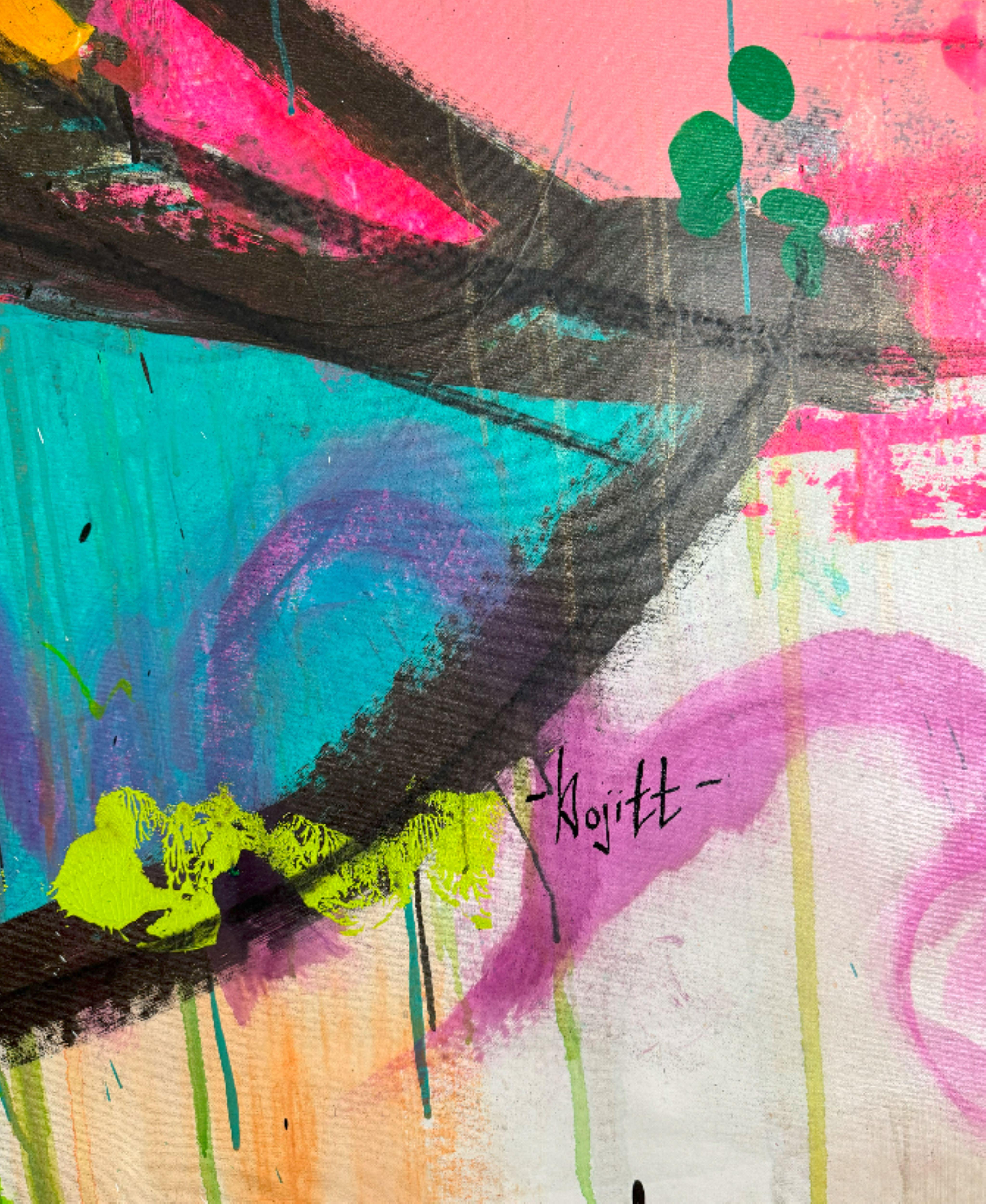 Zous - Abstract Painting Beige di Bojana Ilic - Bojitt