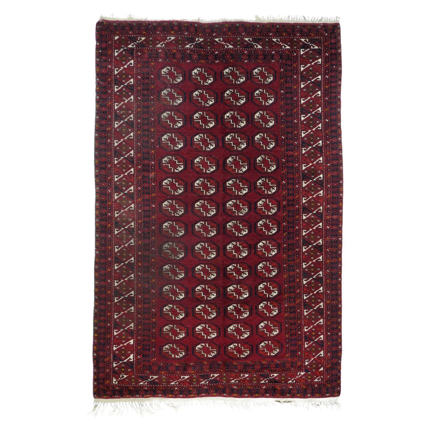 Bokhara-Teppich im Vintage-Stil, 4'5'' x 7'0''