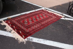 Bokhara Tribal Hand Knotted Wool Rug Red & Black