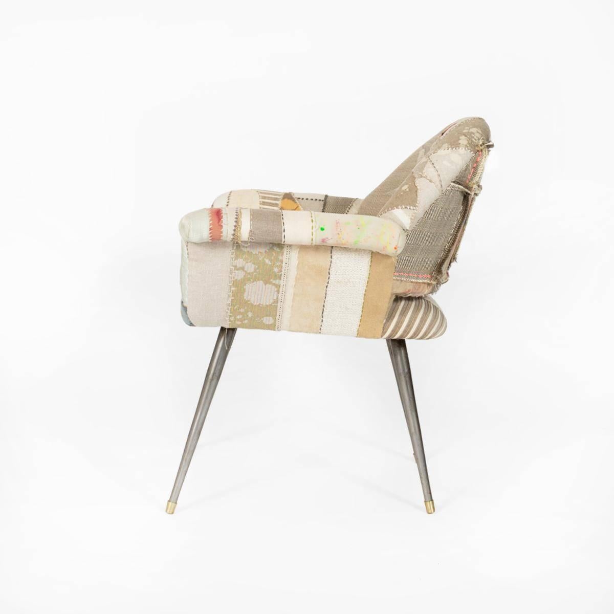 Bokja desert rose armchair, made from vintage fabric gathered from different regions of the world. These chairs are handmade and no two chairs look the same. The Desert Rose Armchair is part of Bokja's Migration collection.

