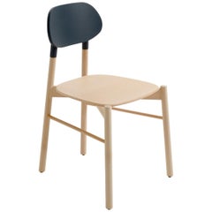 Bokken Chair by Colé, Beech Wood Structure, Black Back, Minimalist Design