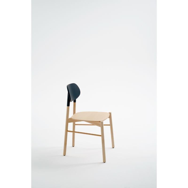 Modern Bokken Chair, Natural Beech, Black by Colé Italia For Sale
