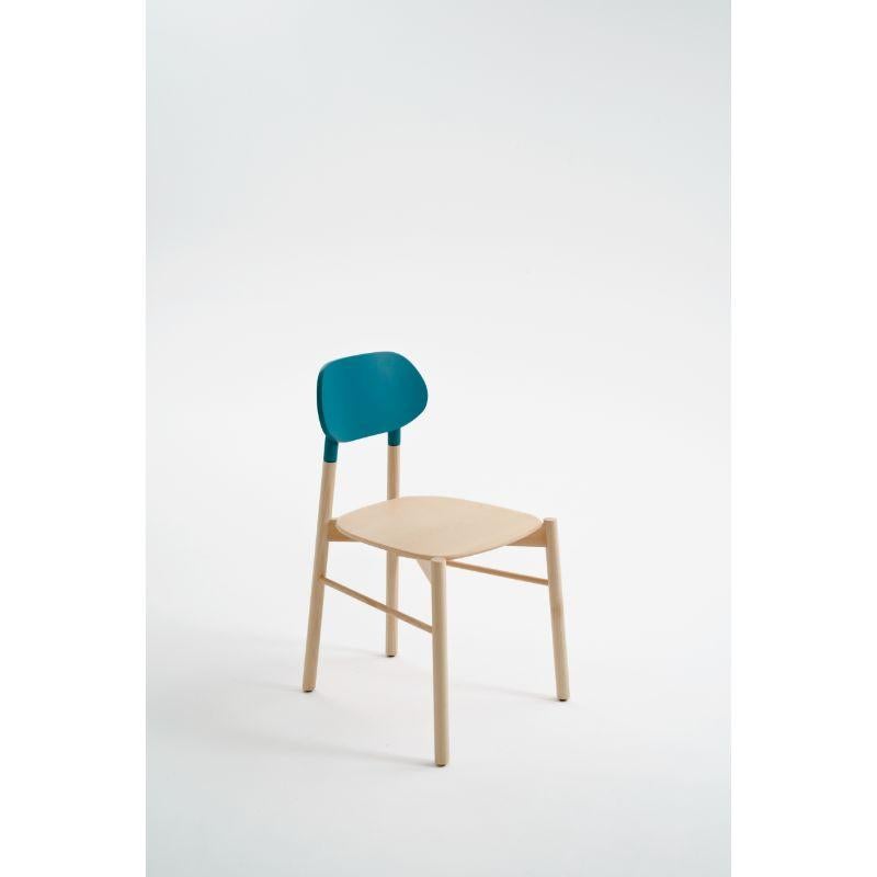 Bokken chair, Natural Beech, Turquoise by Colé Italia with Bellavista/Piccini
Dimensions: H.81,7 D.49 W.53,5 cm
Materials: Solid Beech Wood Structure, Plywood Lacquered Back Panel 

Also Available: Natural Beech Structure; Lacquered Back,