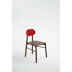 Bokken Chair, Red, Beech Structure Stained, Lacquered Back by Colé Italia