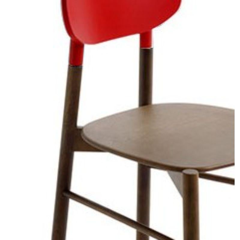 Bokken Chair, Red, Beech Structure Stained, Lacquered Back by Colé Italia In New Condition For Sale In Geneve, CH