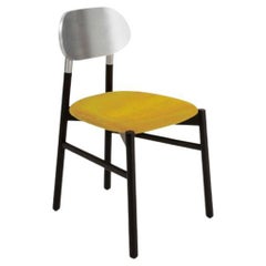 Bokken Upholstered Chair, Black & Silver, Giallo by Colé Italia