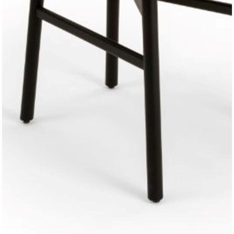 Italian Bokken Upholstered Chair, Black & Silver, Malva by Colé Italia