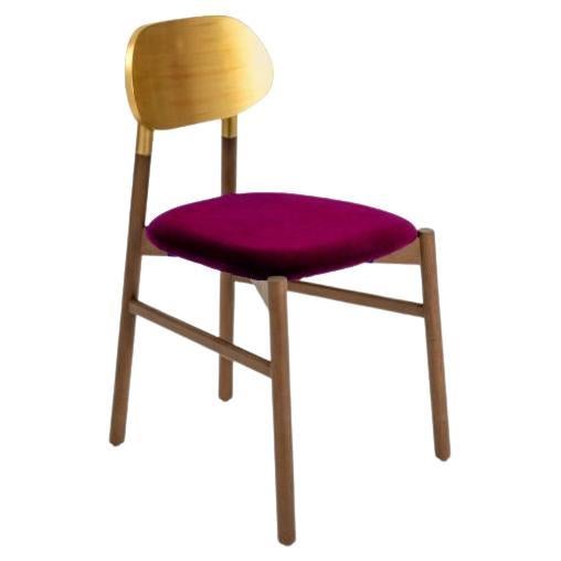 Bokken Upholstered Chair, Canaletto & Gold, Porpora by Colé Italia
