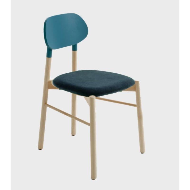 Bokken upholstered chair, natural beech & aqua-marine, Ottanio by Colé Italia with Bellavista/Piccini
Dimensions: H 81.7 D 49 W 53.5 cm
Materials: natural beech, padded seat - Cat C: Velvetforthy

Also available: COM fabric, fabric cat a, fabric
