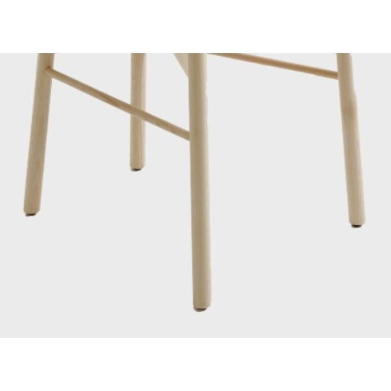 Moderne Chaise tapissée Bokken, Beeche naturel, Visone by Colé Italia en vente