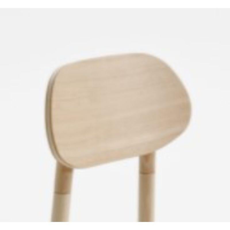 Italian Bokken Upholstered Chair, Natural Beech, Visone by Colé Italia For Sale