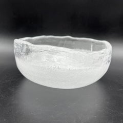 Bol en verre de Murano dans le style de  Carlo Nason verre bullé iceberg Mazzega