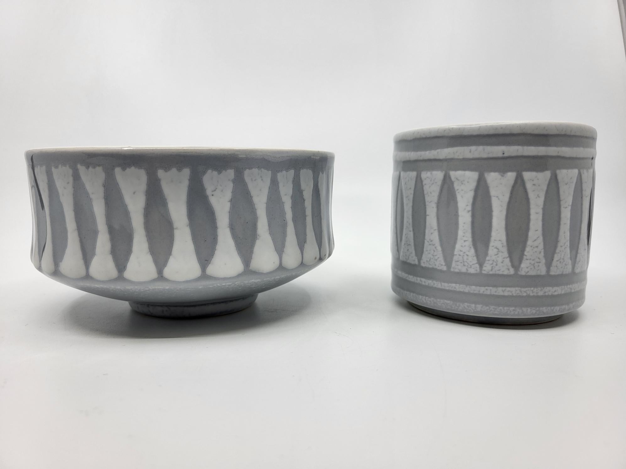 XX secolo Bol et Mug Roger Capron en céramique Francaise Vallauris French Riviera 1950 in vendita