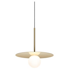 Bola Disc 22” Pendant Light in Brass by Pablo Designs