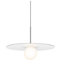 Bola Disc 22” Pendant Light in White by Pablo Designs