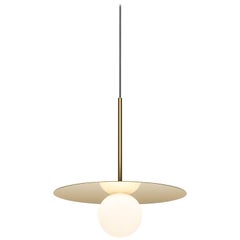 Bola Disc 32” Pendant Light in Brass by Pablo Designs