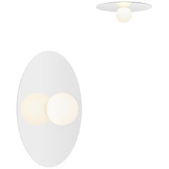 Bola Disc Flush Wall and Ceiling Light in White by Pablo Designs