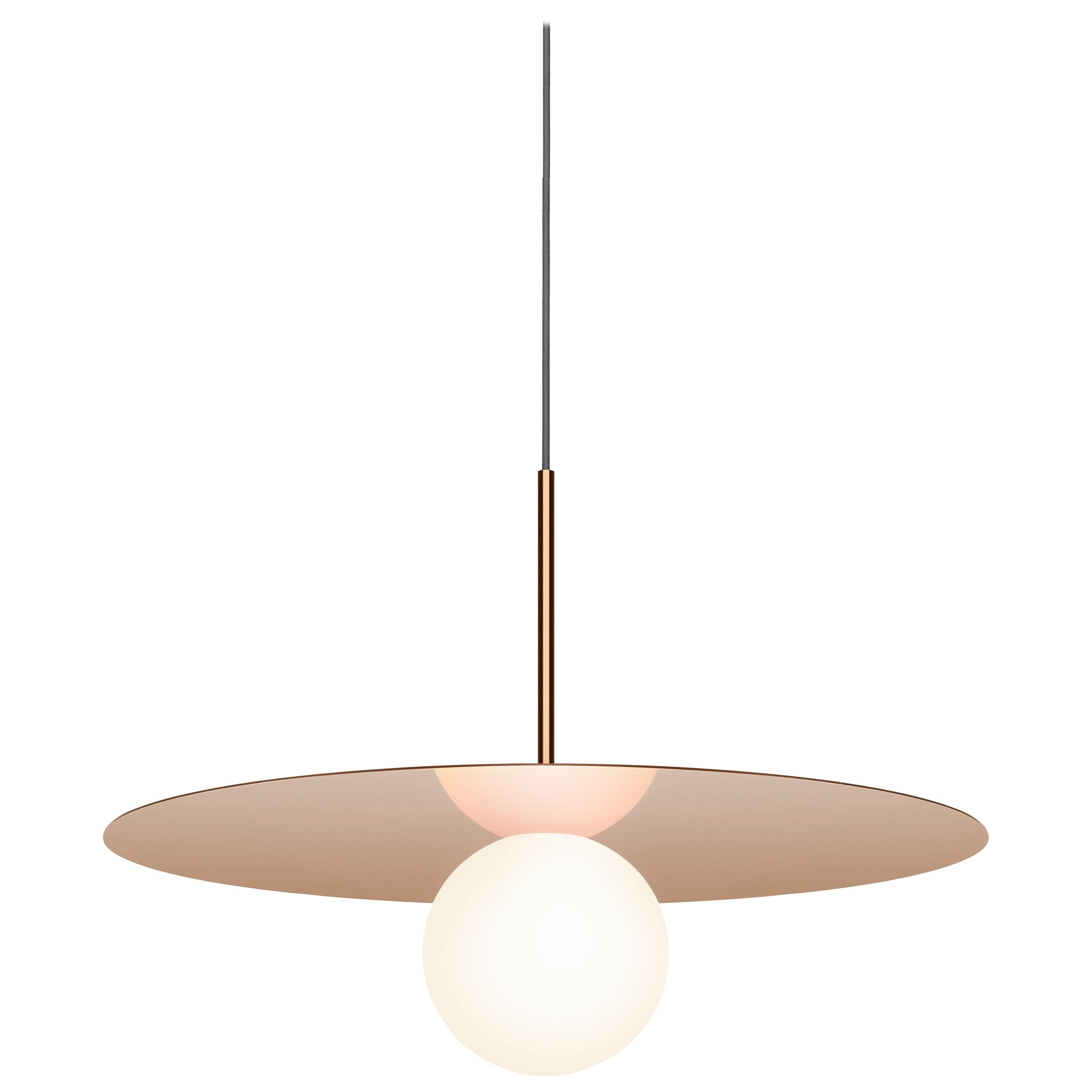 Bola Disc Pendant Light in Rose Gold by Pablo Designs