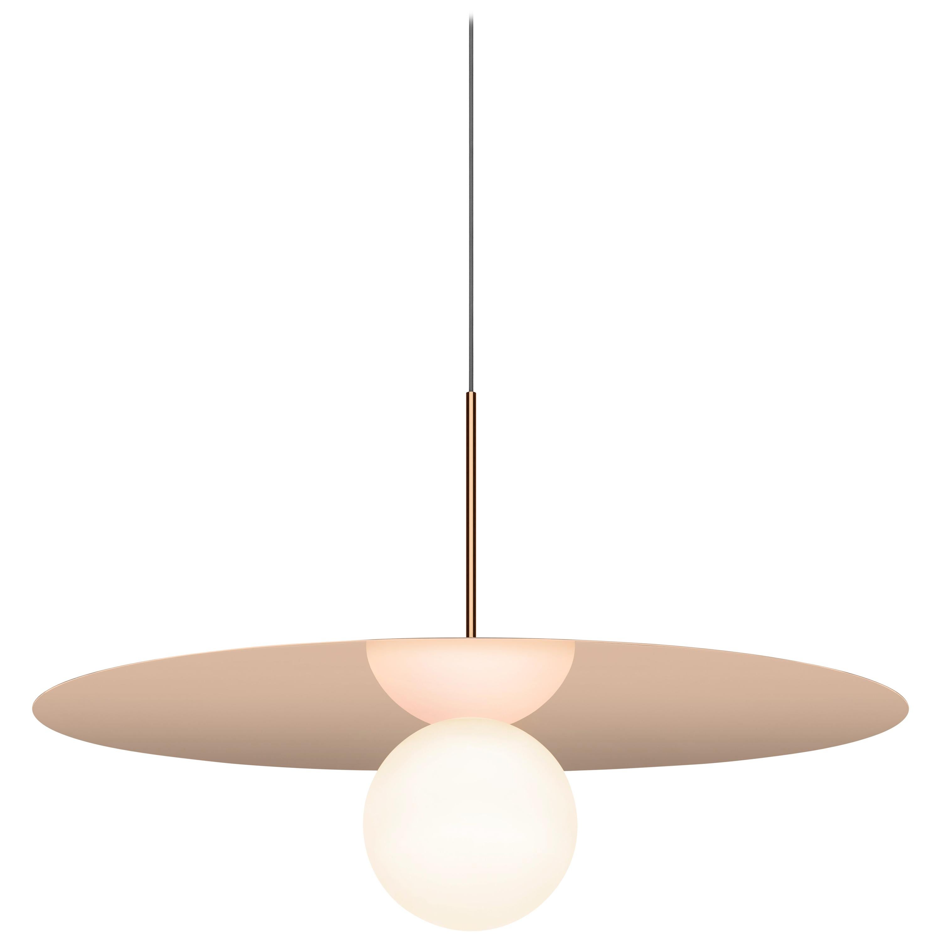 Bola Disc Pendant Light in Rose Gold by Pablo Designs