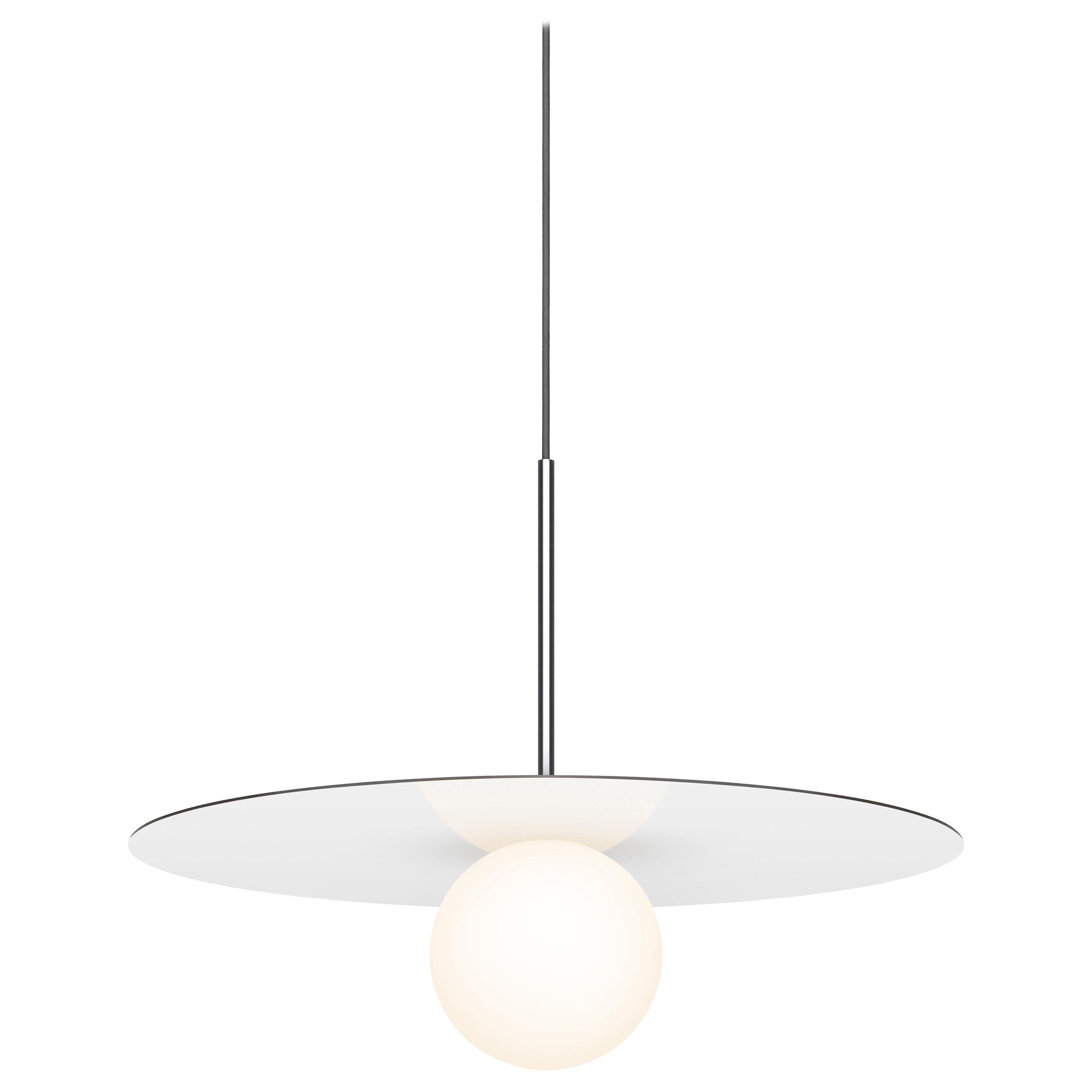 Bola Disc Pendant Light in White by Pablo Designs