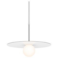 Bola Disc Pendant Light in White by Pablo Designs