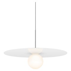 Bola Disc Pendant Light in White by Pablo Designs