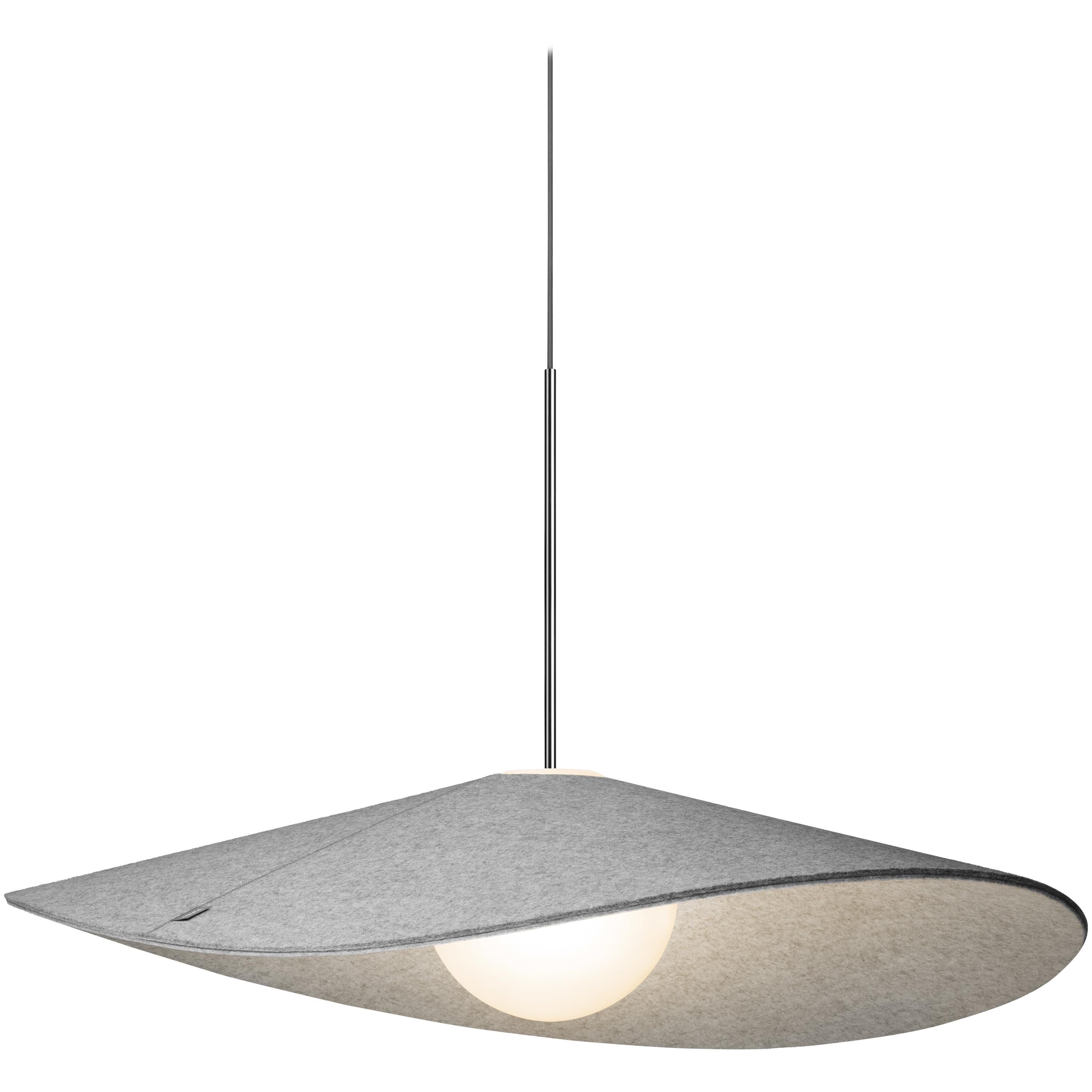 Bola Felt Pendant Light in Gray by Pablo Designs For Sale
