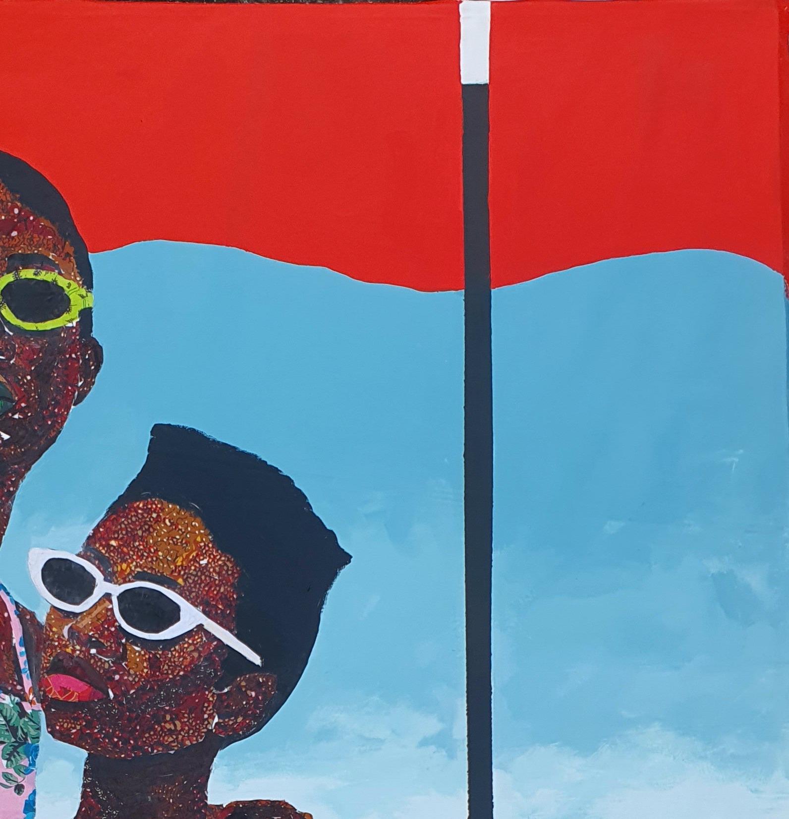Le sorelle sono anime gemelle - Painting Contemporaneo di Bola Obatuyi