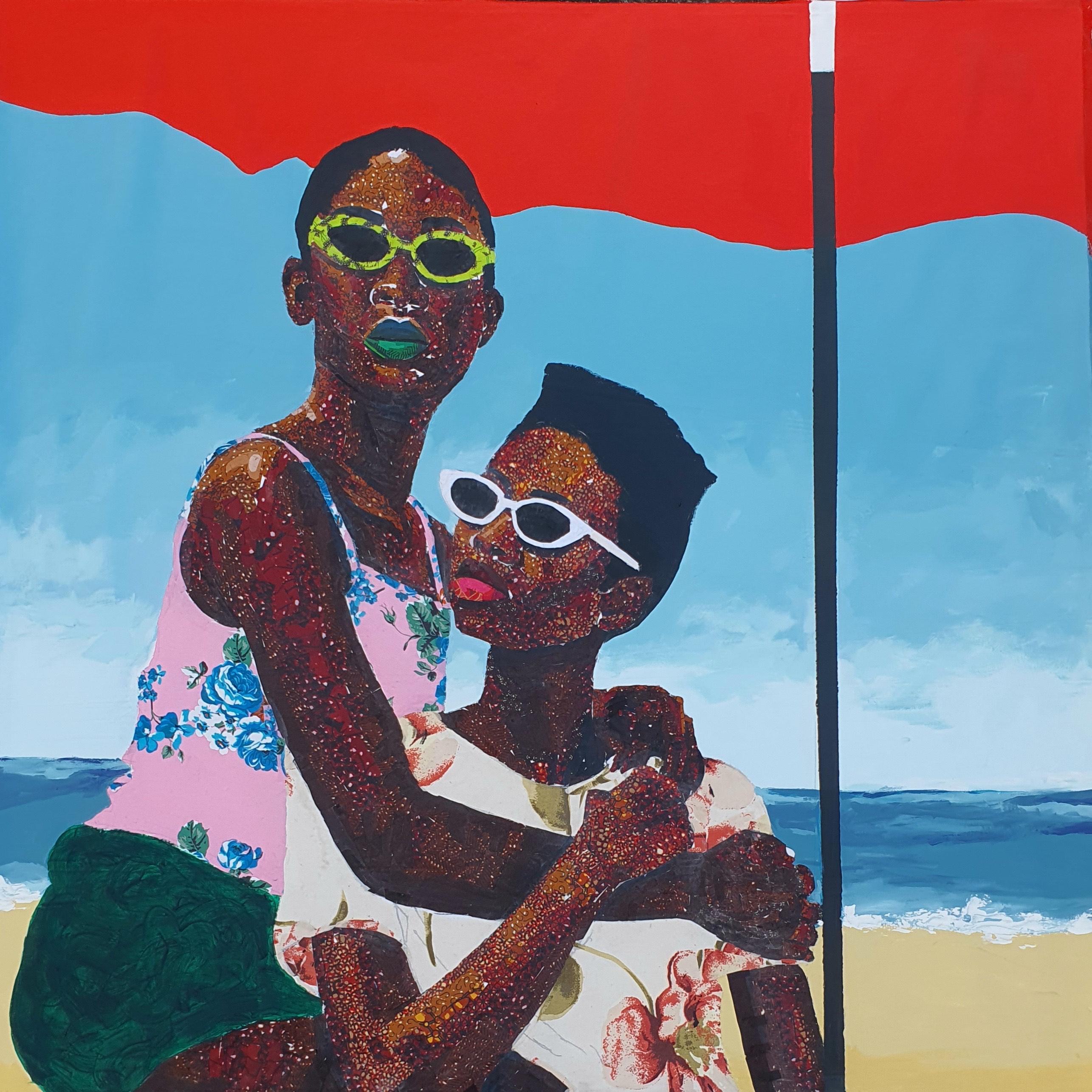 Bola Obatuyi Portrait Painting - Sisters are Soul Mates