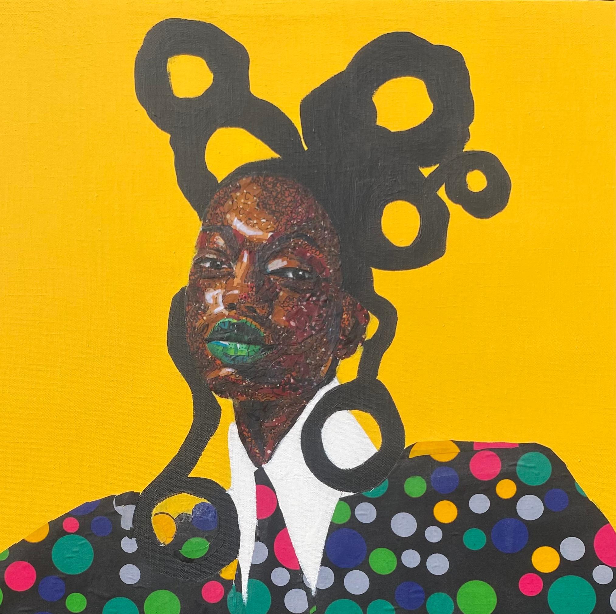 Woman - Contemporary Painting by Bola Obatuyi