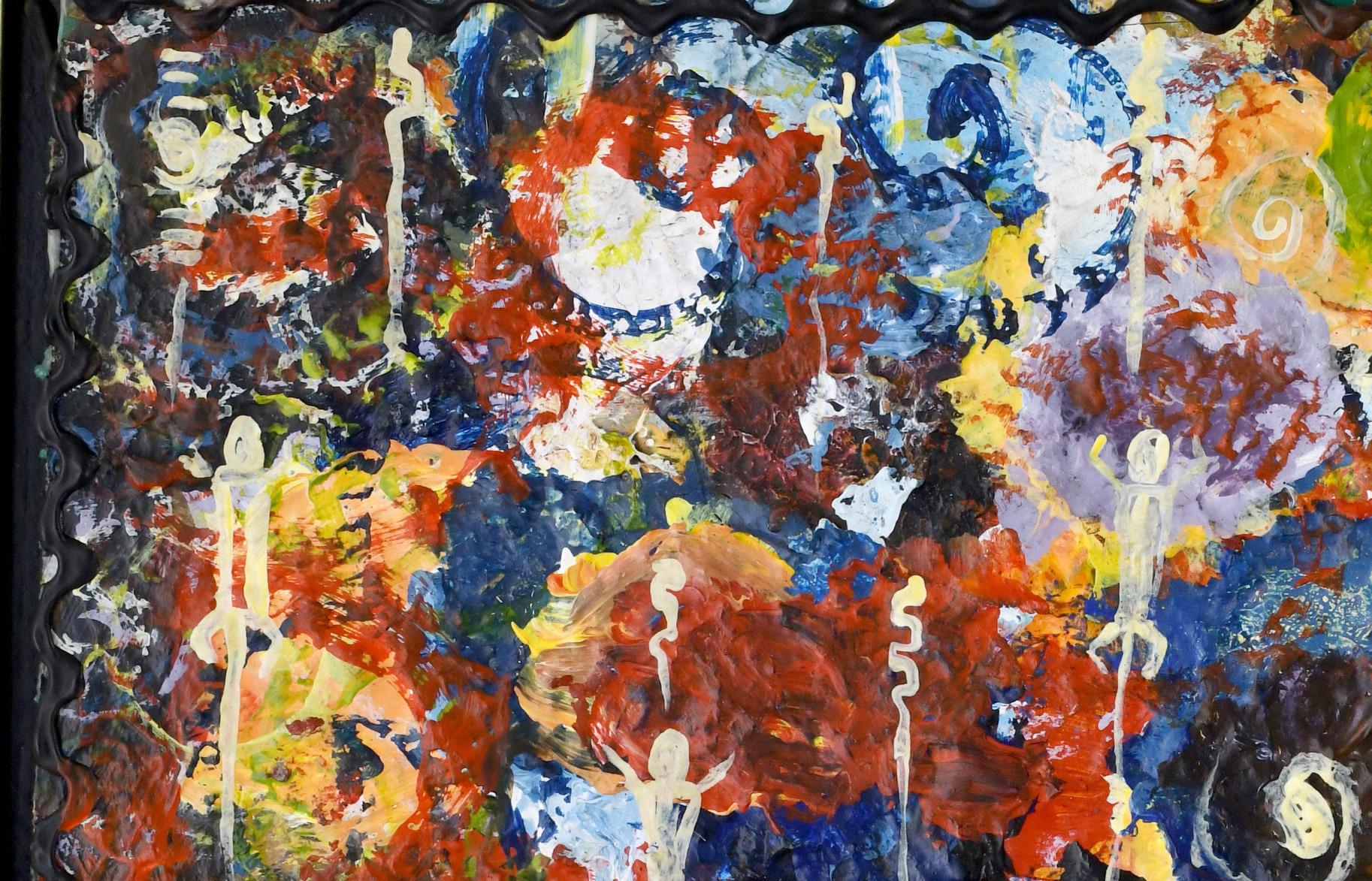 Showers of Blessing - Brown Landscape Painting by Bola Opadiran