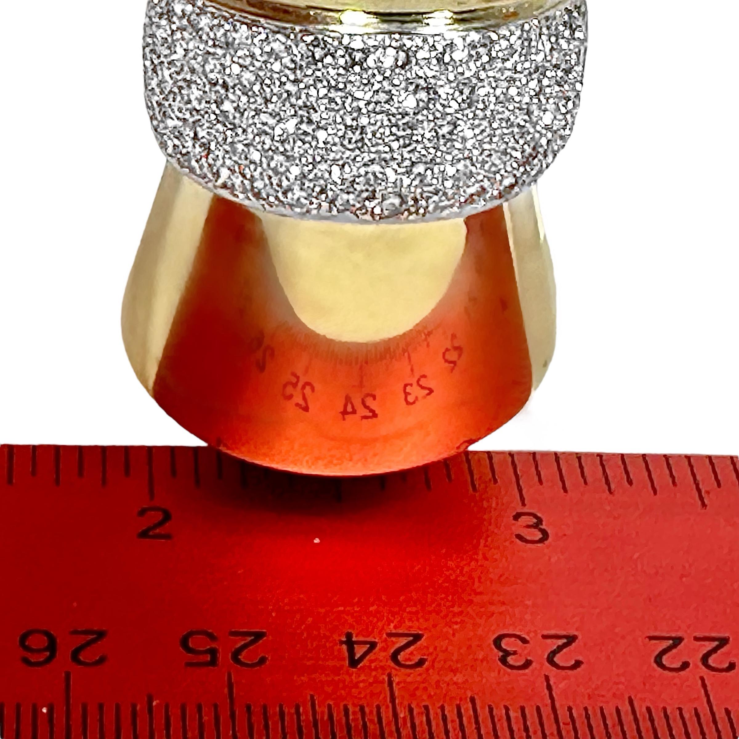 Bold 18K Yellow Gold and Diamond Bow Motif Cuff Bracelet For Sale 6