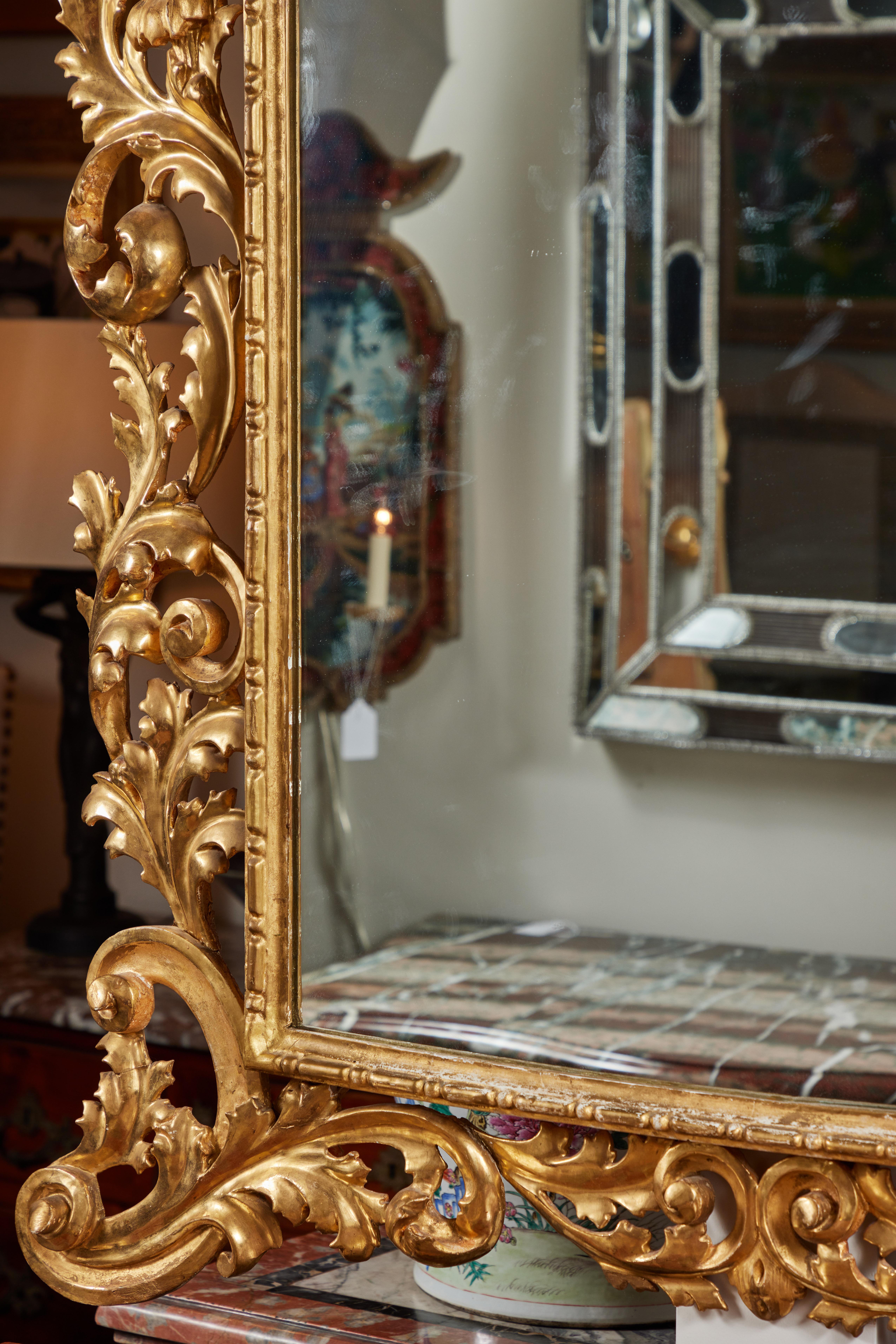 Hand-Carved Bold, 19th Century Italian Mirror For Sale