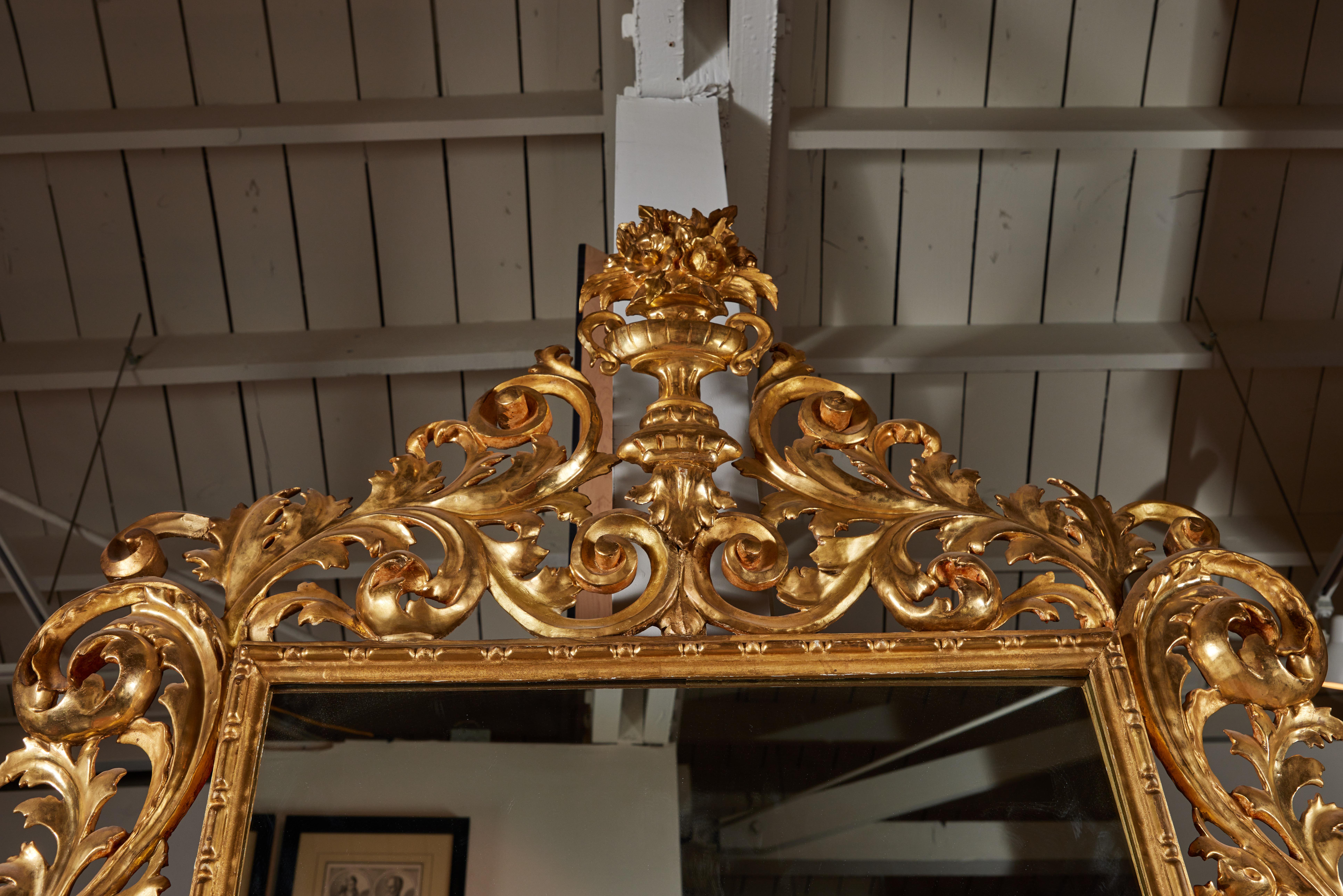 Wood Bold, 19th Century Italian Mirror For Sale