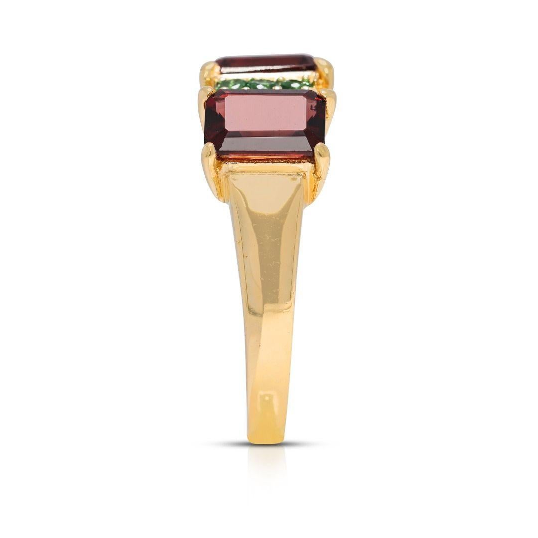 Bold 2.55ct Garnet Ring in 14K Yellow Gold für Damen oder Herren im Angebot