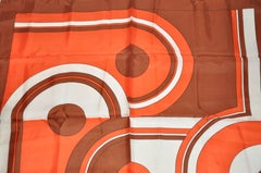 Bold "Autumn Geometric Turntable" Print Scarf