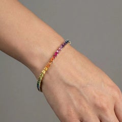 Bold Baguette 14K (Custom) Yellow Gold Diamond Tennis Bracelet