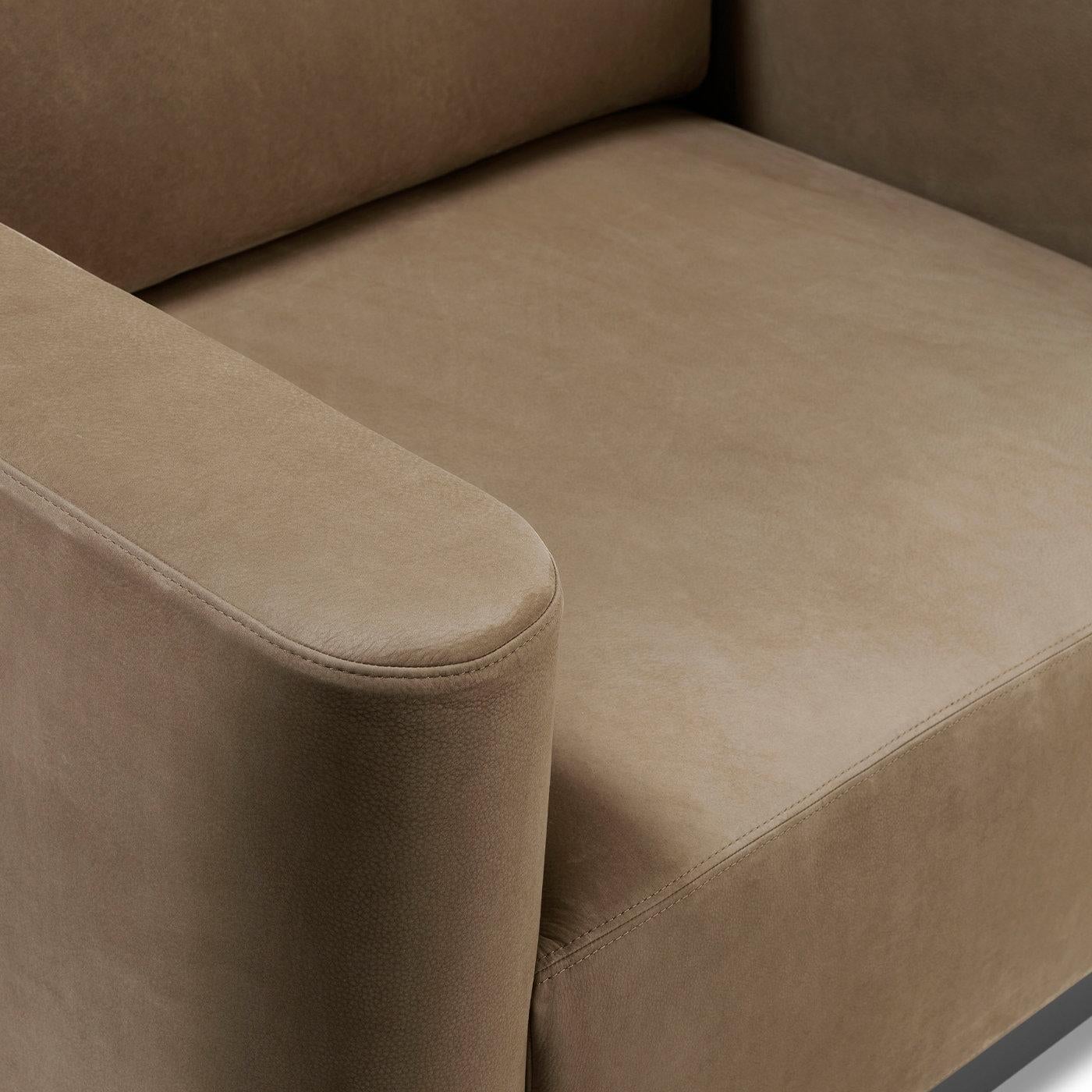 Italian Bold Beige Lounge Chair For Sale