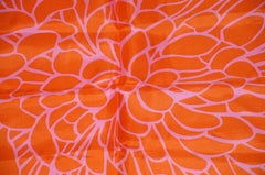 Bold "Blooming Floral" In Tangerine & Pink Scarf