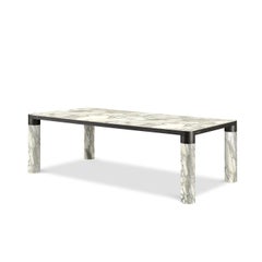 Bold Calacatta Gold Marble Dining Table