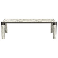 Bold Calacatta Gold Marble Dining Table