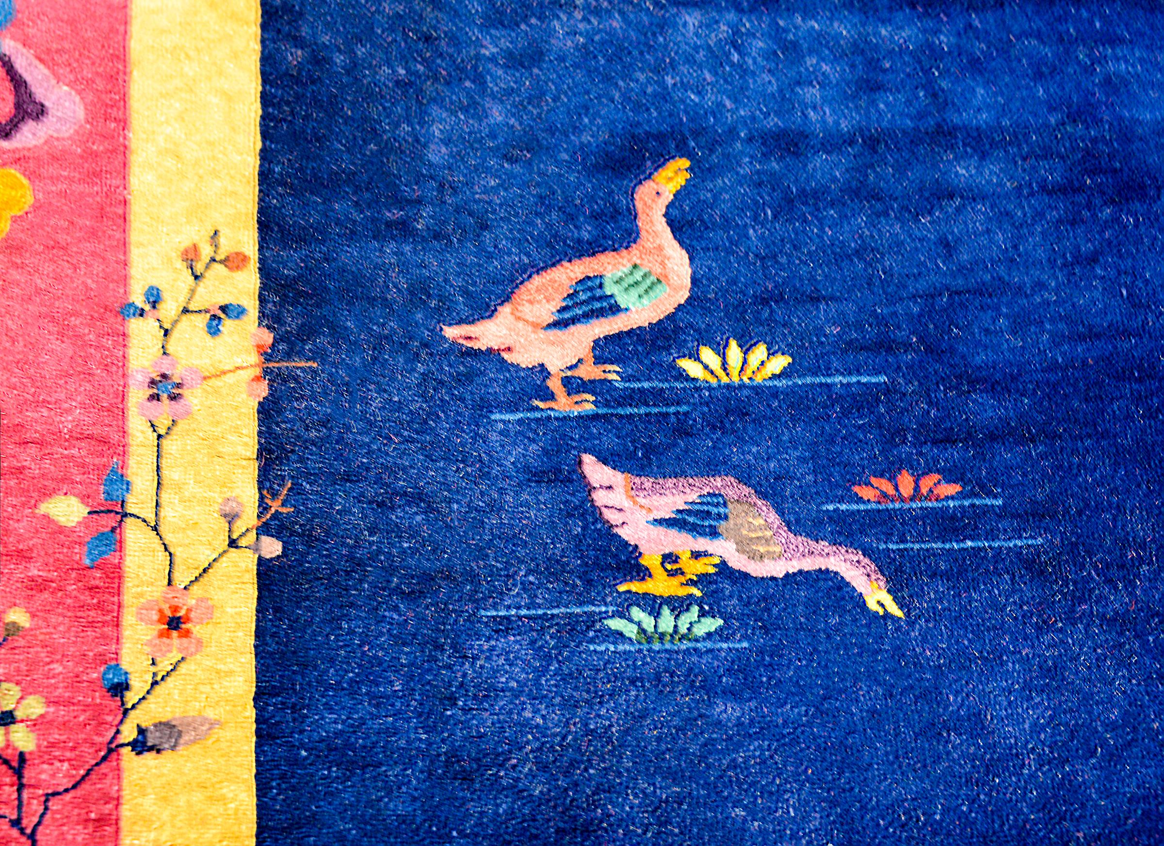 Chinesischer Art-Déco-Teppich im Vintage-Stil (Art déco) im Angebot
