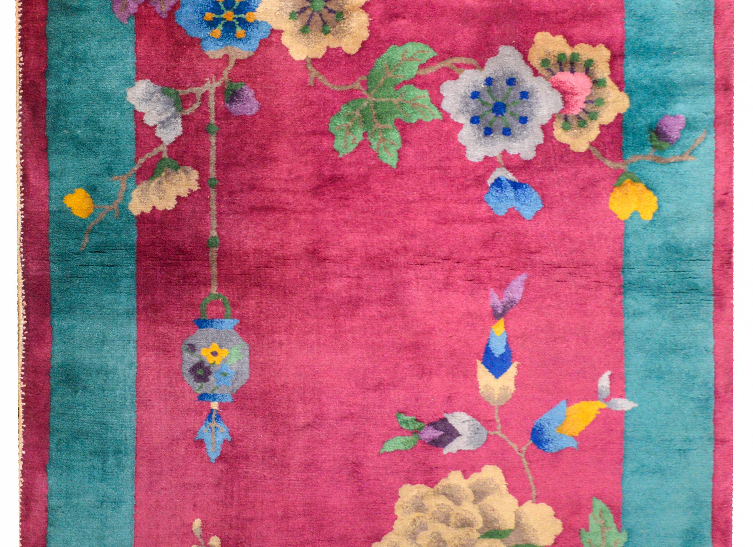 Vegetable Dyed Bold Chinese Art Deco Rug